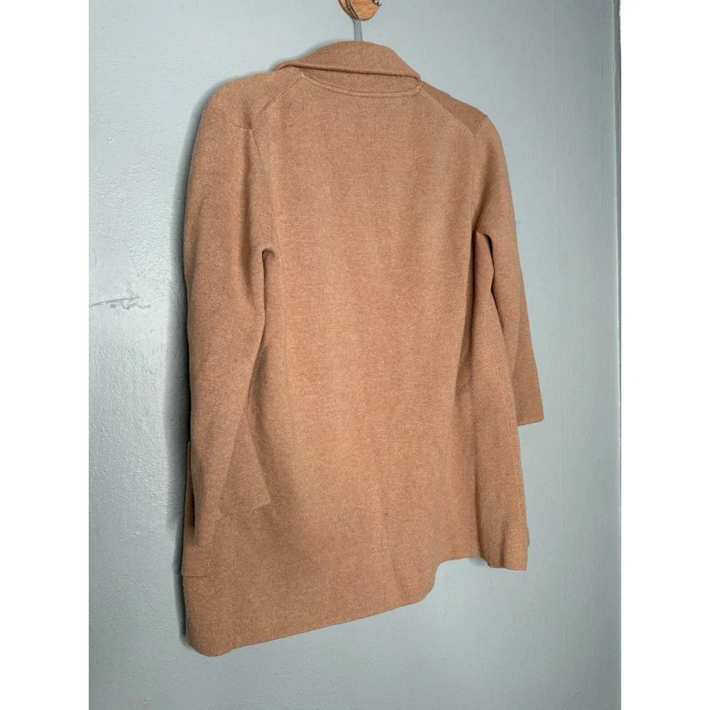 J. Crew 365 Sophie Open Front Sweater Blazer Tan Merino Wool‎ Blend